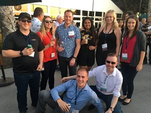 Group of ISA young professionals at at a networking event.